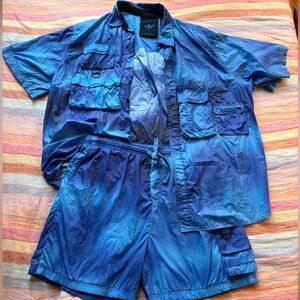 Men’s adidas Blue Version Board Shorts and Shirt